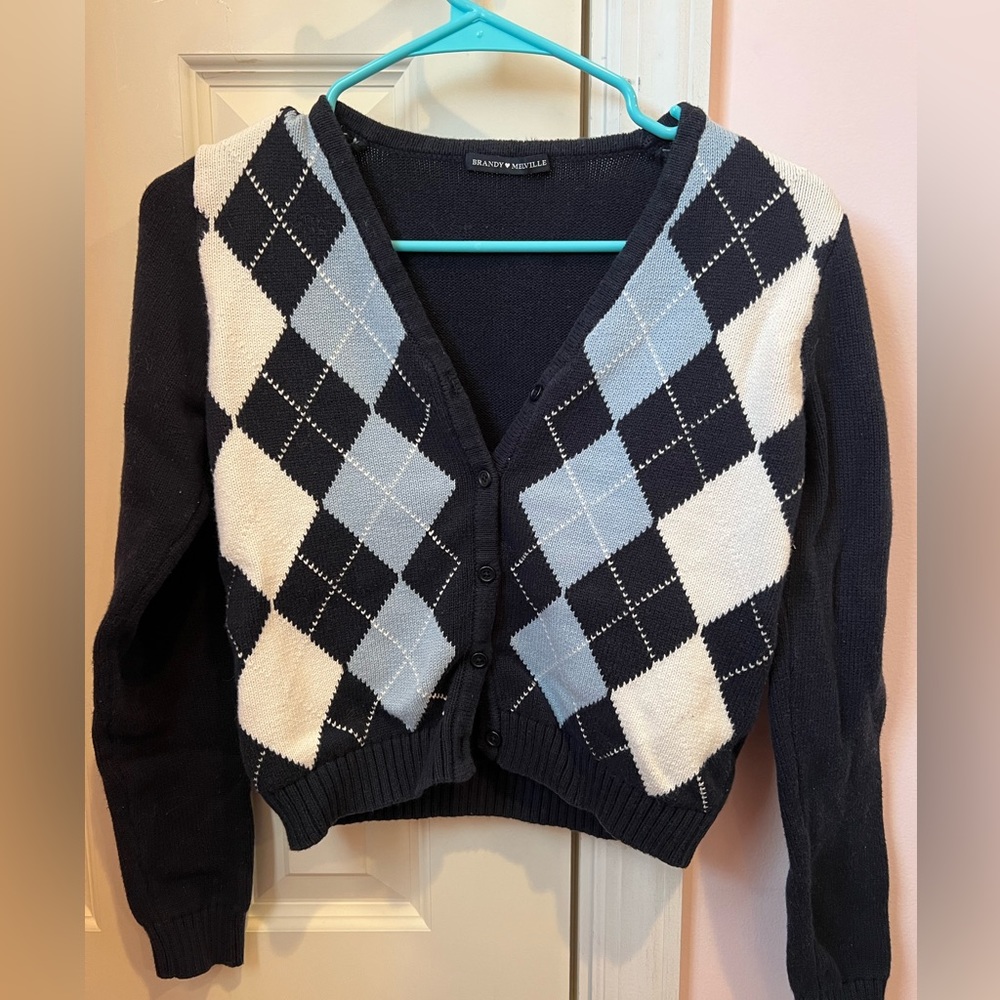 Brand Melville argyle cardigan